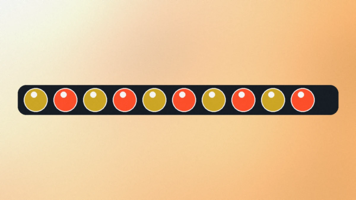Abstract daily reward rail with token discs